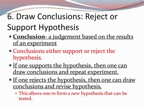 a judgement based on the results of an experiment